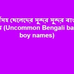 Uncommon Bengali baby boy names