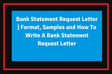 Bank Statement Request Letter