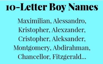 10 letter names