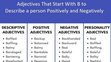 Adjectives That Start With B