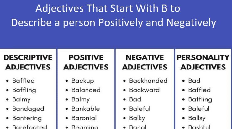 Adjectives That Start With B