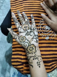 Cute baby girl hand mehndi design