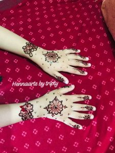 baby foot mehndi design arabic simple
